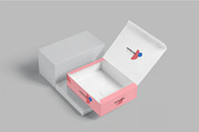 Wide Rectangular Paper Box Mockups, a Packaging Mockup by megostudi0 (Thumbnail 7 of 7)