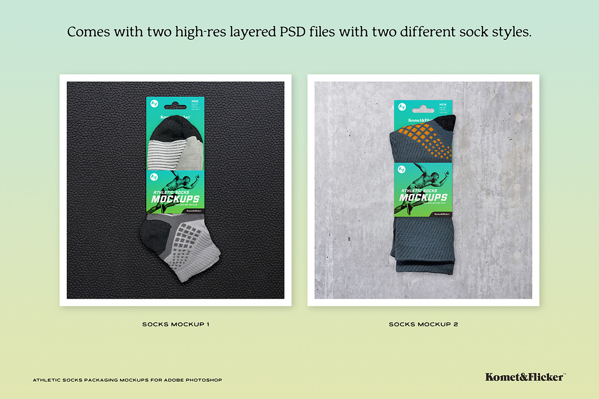 Athletic Socks Packaging Mockup, a Shirt Mockup by Komet & Flicker (Photo 2 of 9)