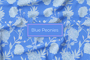 Blue Peonies seamless patterns, a Pattern Graphic by ANAKOTO (Thumbnail 15 of 16)