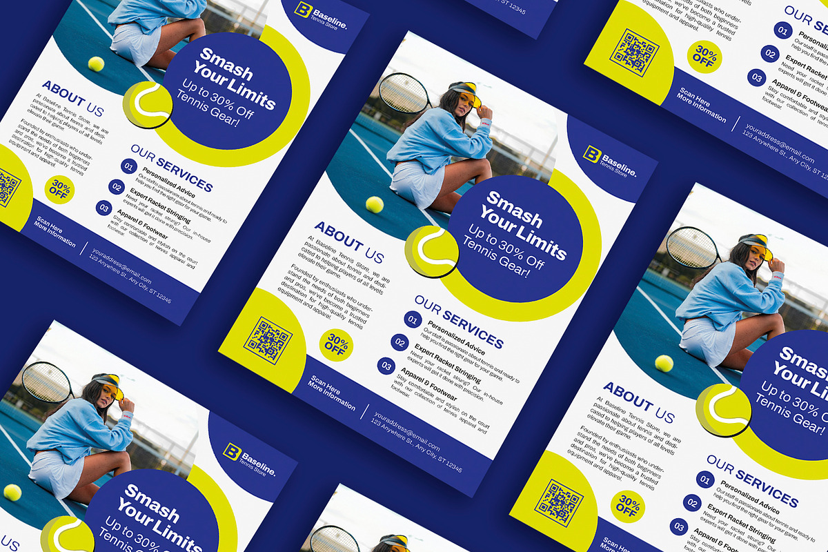 Baseline Tennis - Flyer, a Flyer Template by Esensifiksi.studio (Photo 3 of 3)