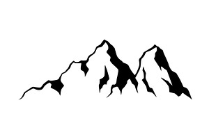 Black mountain, hill and rock, a Sport Illustration by Things for designers
