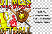 Softball Mama png sublimation, an Object Graphic by Clipart Bloom (Thumbnail 3 of 3)