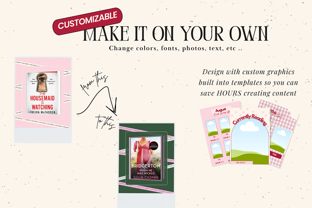 Bookstagram template Instagram Canva, a Social Media Template by PixelBloomClub (Photo 5 of 8)