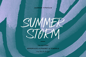 Summer Storm Marker Font