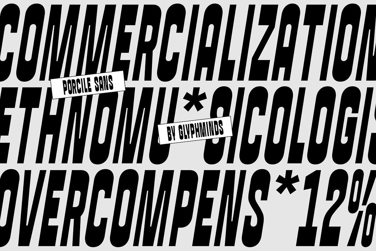 Porcile Font, a Sans Serif Font by Glyphminds Studios (Photo 6 of 10)