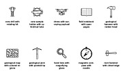 Geological surveying Icon Set, an Outline Icon by Nurlan's shop (Thumbnail 2 of 3)
