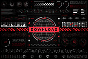 Futuristic UI - 200 Design Elements, an Object Graphic by Samolevsky (Thumbnail 8 of 17)