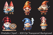 Gnome Holding Pie Clipart, an Illustration by RobertsArt (Thumbnail 4 of 7)