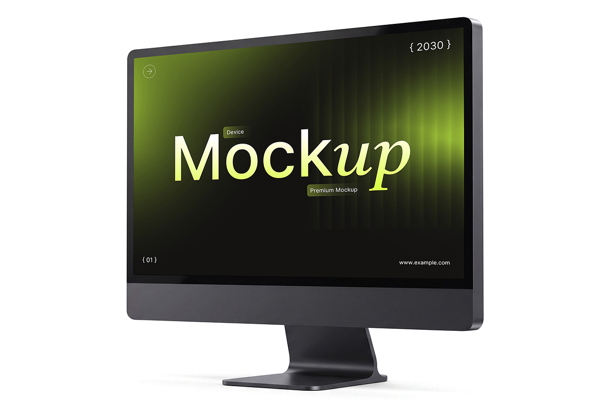 Desktop Computer Screen Mockup