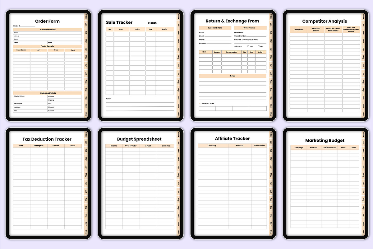 Digital 2025 Small Business Planner, a Stationery Template by Mustafiz (Photo 6 of 11)