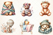 Nursery Teddy Bear Boho Clipart, an Illustration by DreamCafeArt (Thumbnail 3 of 5)