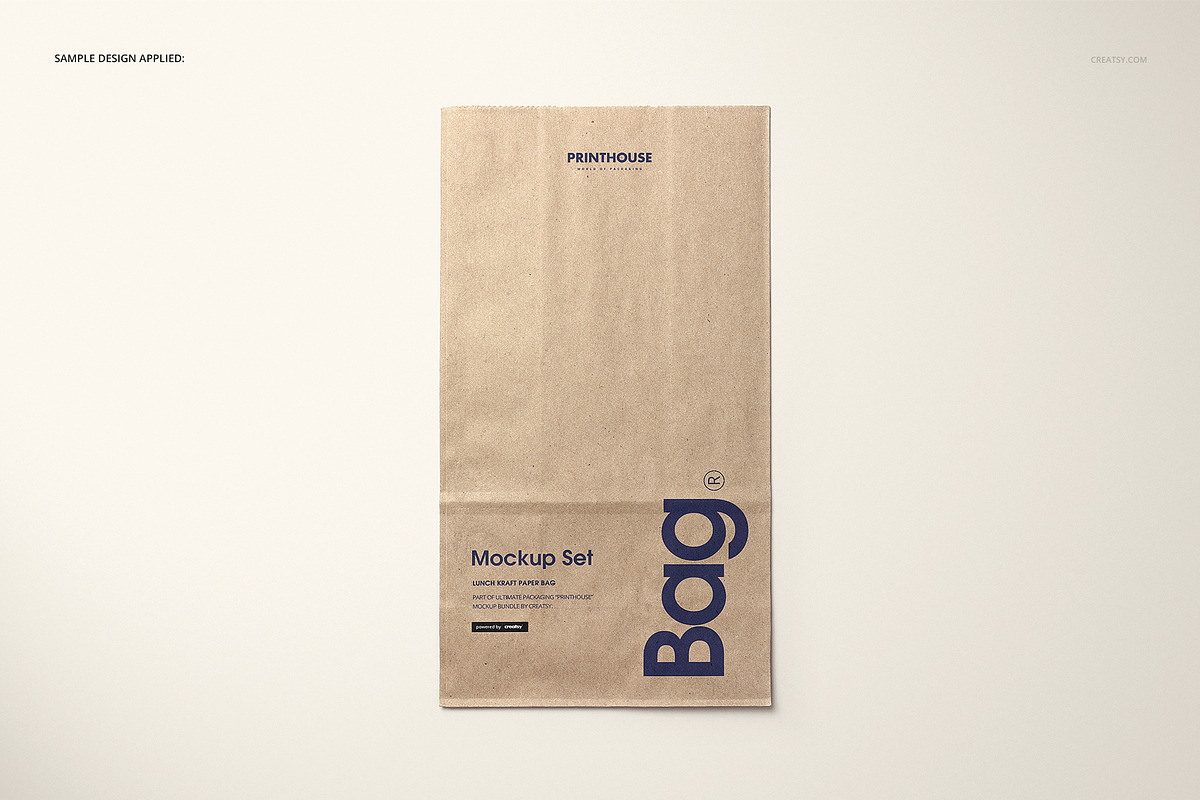 Lunch Kraft Paper Bag Mockup Set, a Household Mockup by creatsy5 (Photo 9 of 13)
