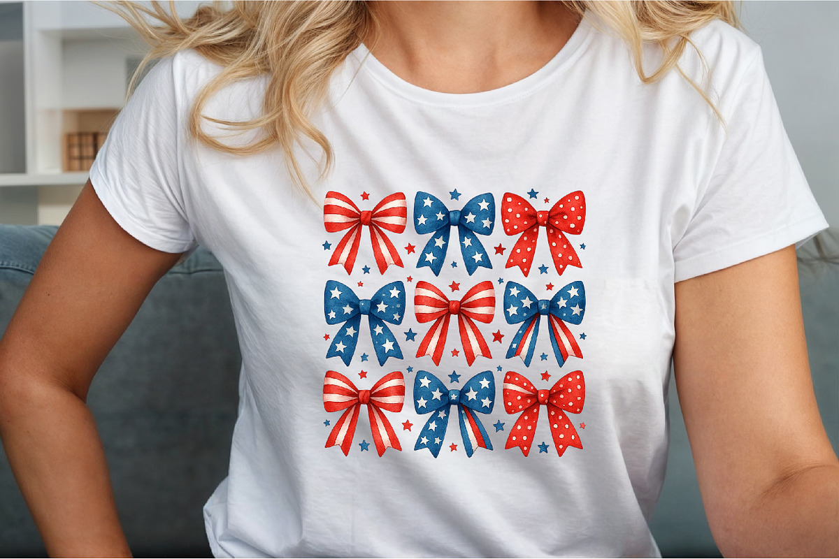 Patriotic Bows Transparent PNG Clipa, an Illustration by Sublimation Artist (Photo 4 of 9)