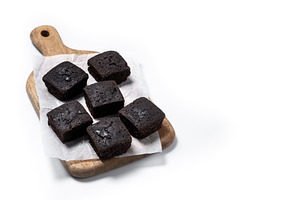 Homemade chocolate brownies on cutting board, a Food & Drink Photo by etorres69