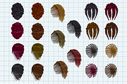 African American hairstyles clipart, an Illustration by Illustrator Space (Thumbnail 3 of 9)