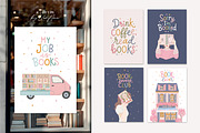 Book Lovers Clipart. Girls and Books, an Object Illustration by VerAna (Thumbnail 6 of 24)