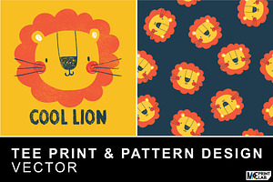 CUTE LION PRINT AND PATTERN PACK