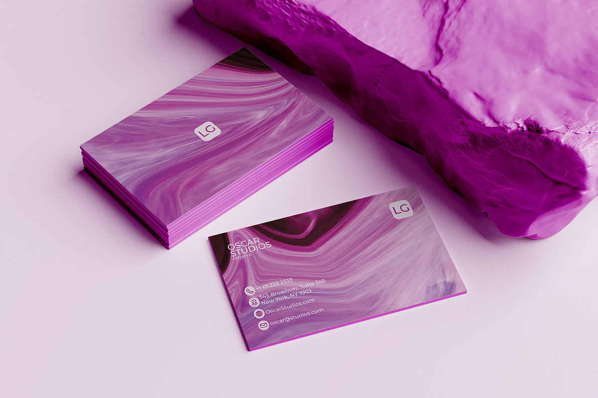 Business Cards Liquid Background, a Business Card Template by Oskar Wantopi (Photo 3 of 3)