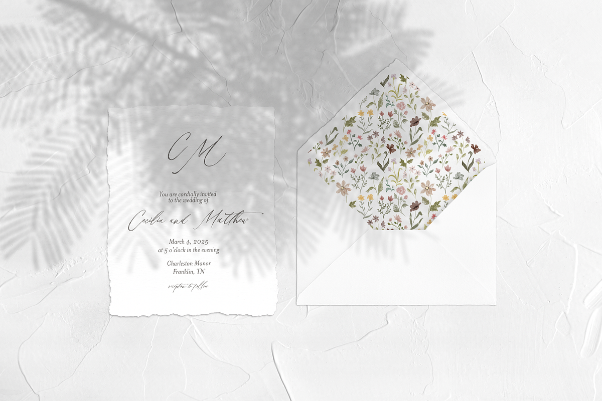 Watercolor Wildflowers Pattern, a Pattern Graphic by Mieken Petra Designs (Photo 3 of 3)