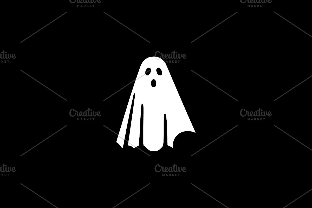 Classic Ghost Silhouette Vector, an Object Illustration by Vectorium Studio (Photo 2 of 4)