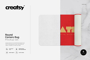 Round Corners Rug Mockup Set, a Product Mockup by Creatsy