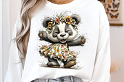 Whimsical summer panda clipart, an Illustration by SinaCreation (Thumbnail 4 of 7)