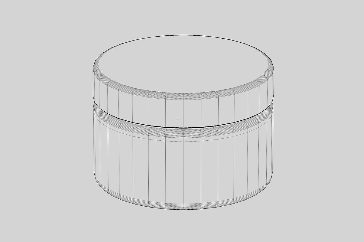 Cosmetic jar 3d model, an Object 3D Model by fahad121 (Photo 4 of 5)