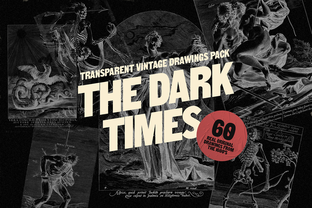 The Dark Times Drawings, an Illustration by One Click Boutique™ (Photo 1 of 7)