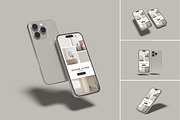 iPhone 15 Pro Mockup, an iPhone Mockup by Bangdastudio (Thumbnail 1 of 7)