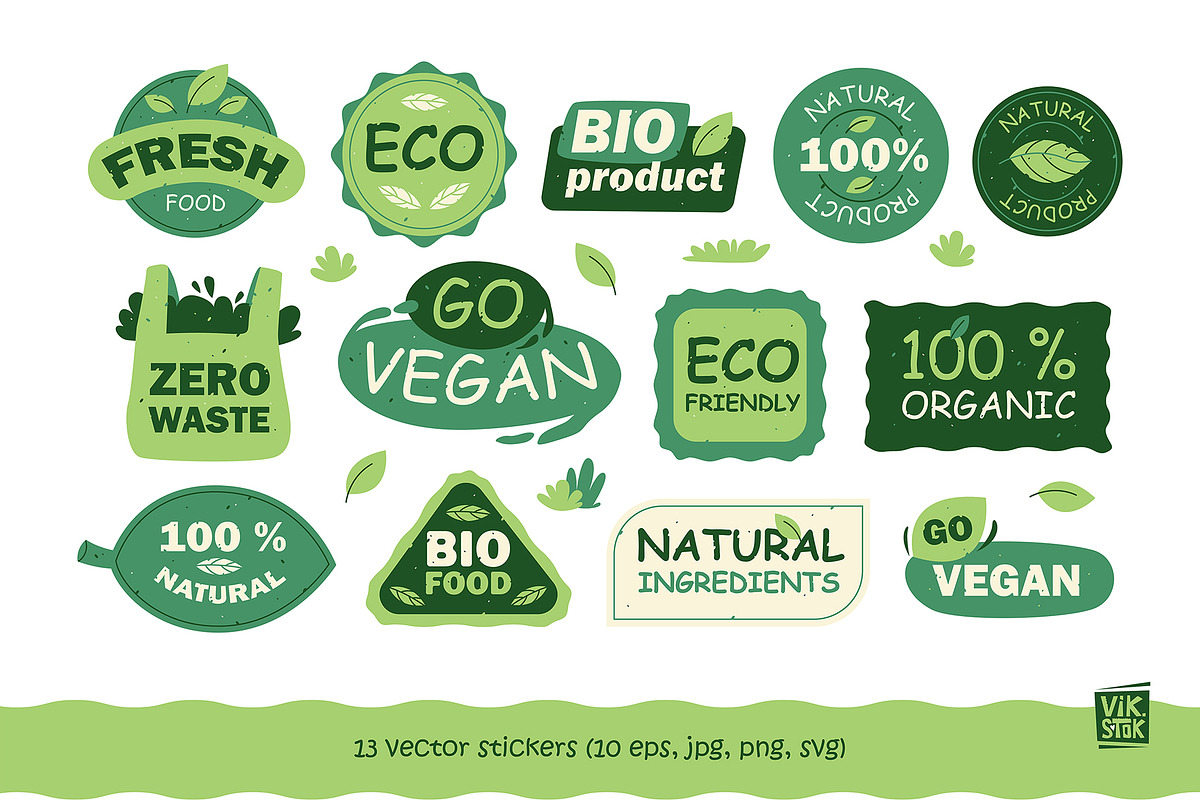 Organic natural bio products badges, an Object Graphic by vik.stock (Photo 2 of 5)