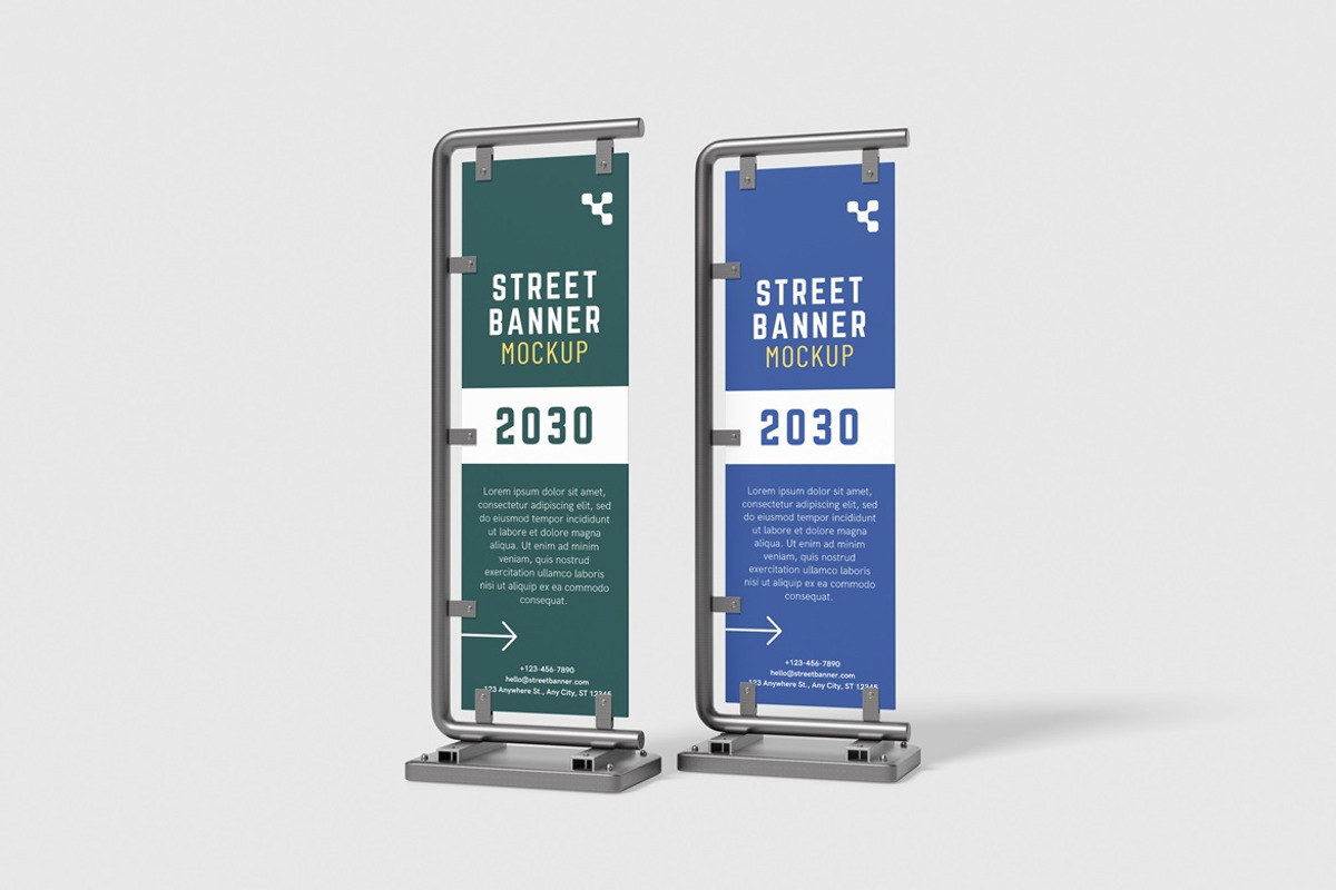 Street Banner Mockup, an Advertising Mockup by AndikaGraphic (Photo 6 of 6)