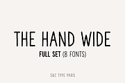 The Hand Wide Font Coll. (8 fonts), a Sans Serif Font by S&C Type (Thumbnail 1 of 10)
