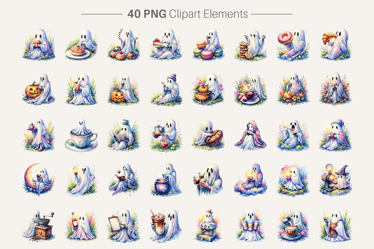 Coffee Ghost Sublimation PNG, an Illustration by Artnoy (Photo 2 of 8)