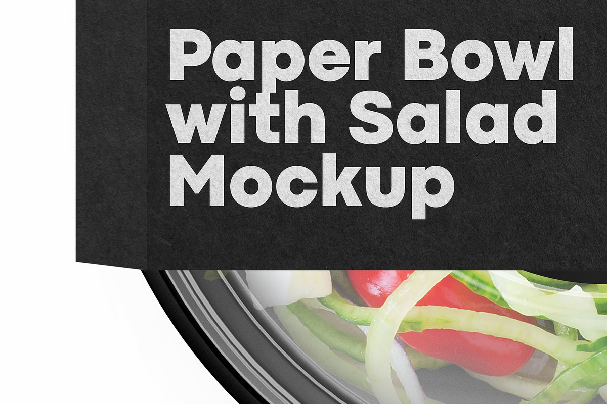 Paper Bowl with Salad Mockup, a Cups & Container Mockup by Green Art (Photo 4 of 5)