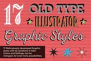 17 Old Type Graphic Styles, a Layer Style Add-On by Type Box (Thumbnail 1 of 9)