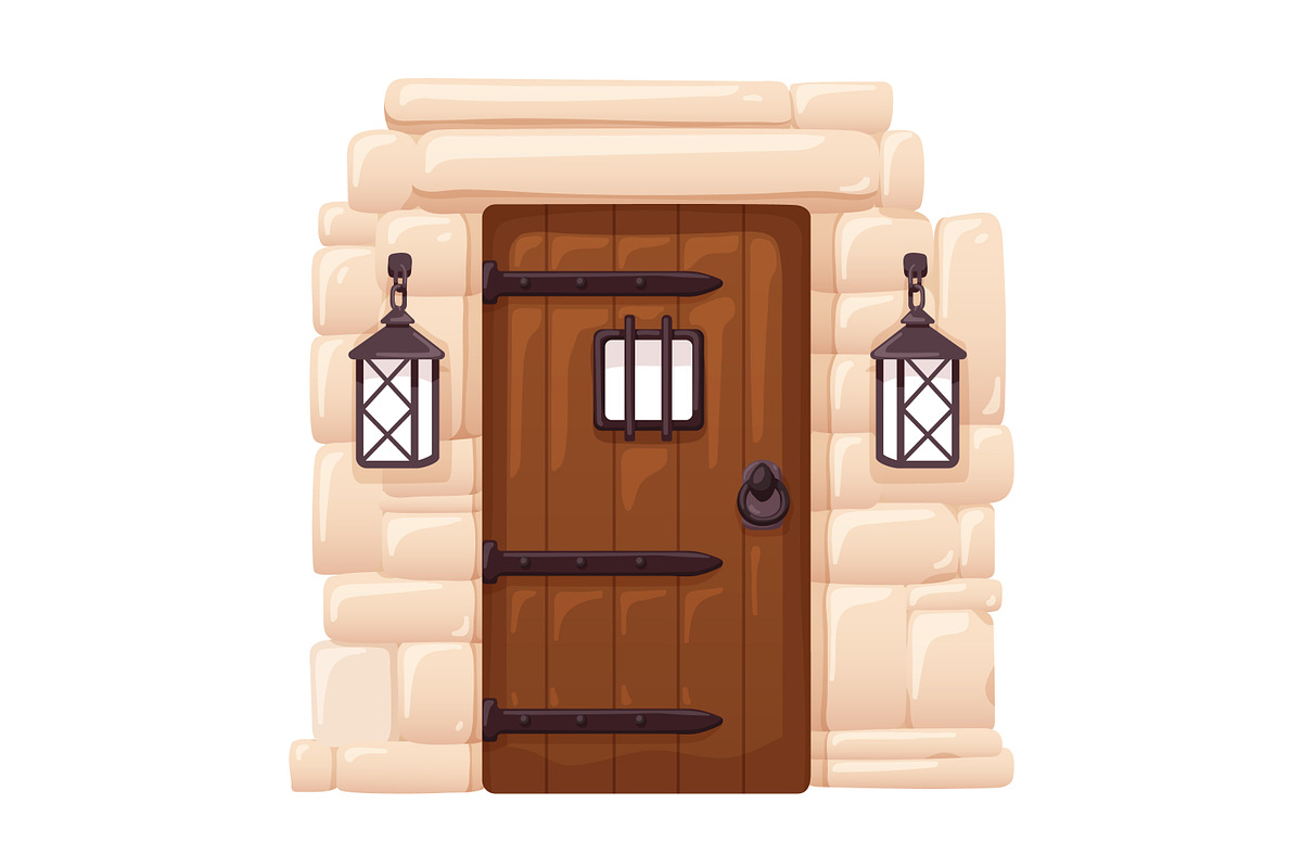 Old medieval castle doors set, an Object Illustration by Good Studio (Photo 11 of 13)