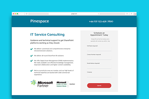 IT Consulting Landing Page PSD