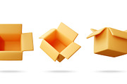 3D Set of open empty cardboard box, a Transportation Illustration by Abscent (Thumbnail 2 of 3)
