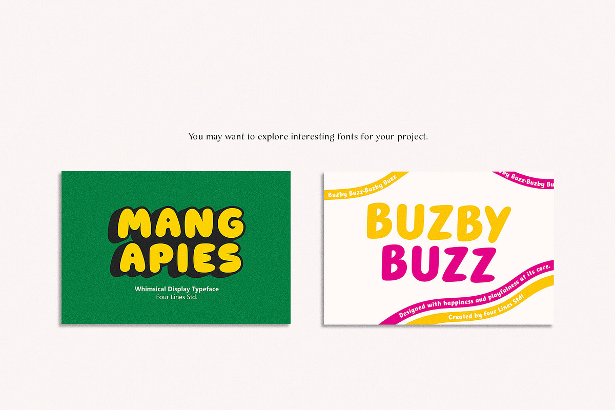 Cloud Bunch - Playful Display Typefa, a Handwritten Font by Four Lines Std. (Photo 11 of 11)
