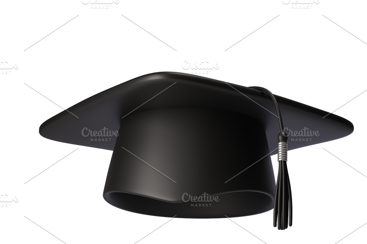 3D Black Graduation cap icons, an Object 3D Model by Hannet (Photo 2 of 4)