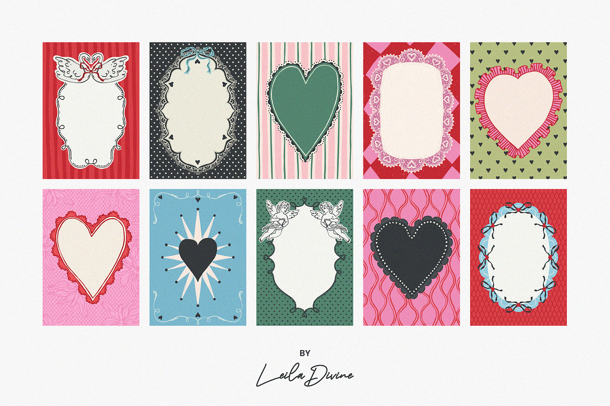 Love Lace Frames - Hand Drawn Set, an Object Graphic by Leila Divine (Photo 5 of 12)