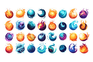 Worlds planets cartoon vector, an Illustration by Valerie Bodnar