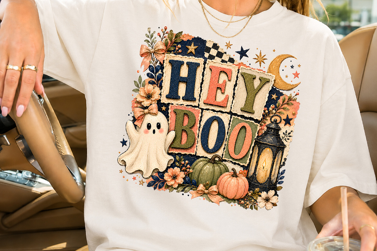 Hey Boo Halloween Sublimation, a Seasonal Illustration by Rose Art (Photo 2 of 4)