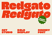 Redgato - Chunky Bold Display Font, a Sans Serif Font by Get Studio (Thumbnail 1 of 12)