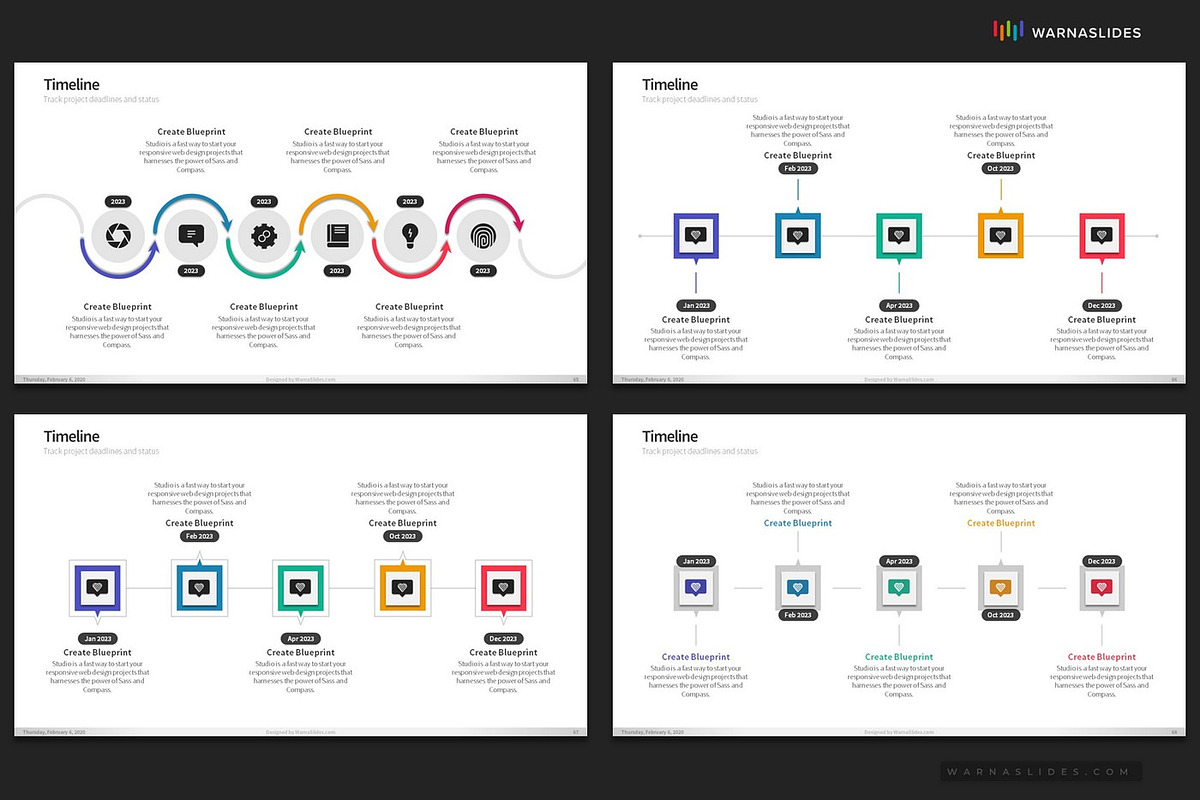 Timeline PowerPoint Templates, a Presentation Template by Warna Works (Photo 12 of 24)