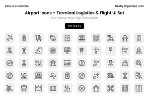 Airport Icons – Terminal Logistics &, a Solid Icon by Wencory