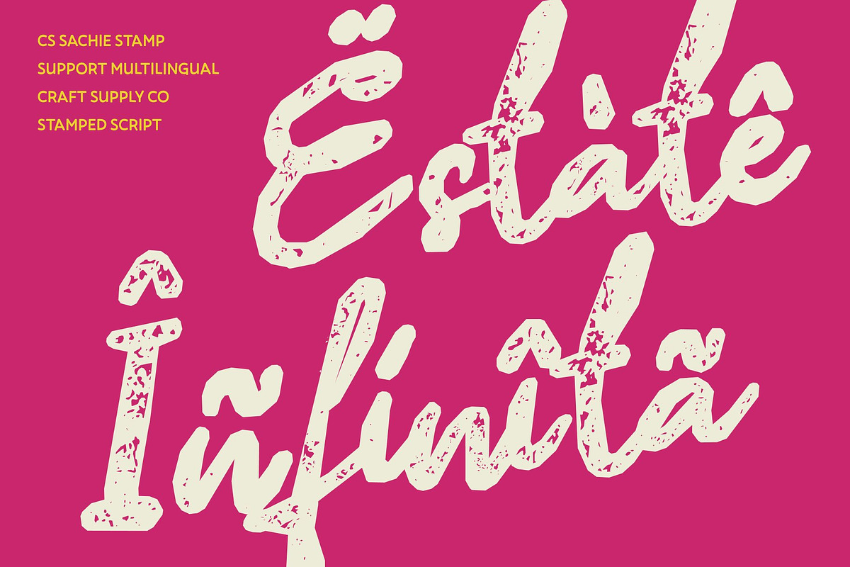 CS Sachie Stamp, a Script Font by Craft Supply Co. (Photo 7 of 8)