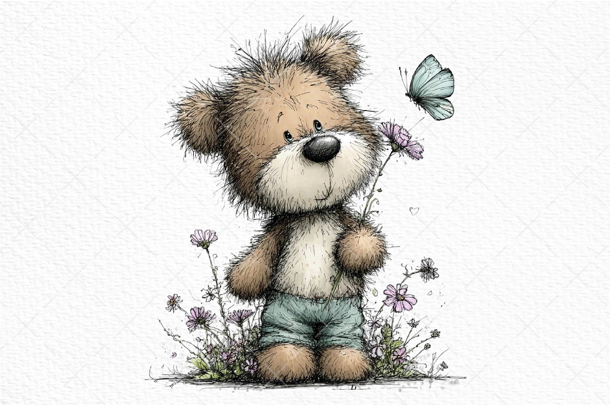 Spring Teddy Bear Clipart Png, an Illustration by Craft Nest (Photo 6 of 7)