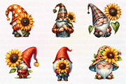 Gnome Sunflower Sublimation PNG, an Illustration by CreationArt (Thumbnail 2 of 5)