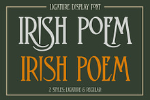 Irish Poem - Ligature Display Font